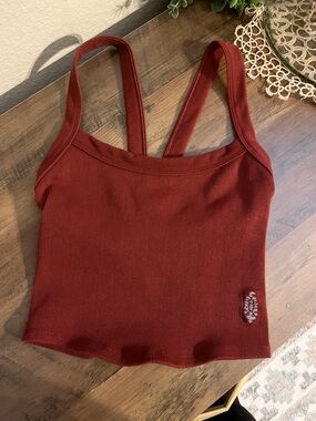 FP Movement ribbed crop tank size XS/S Brown